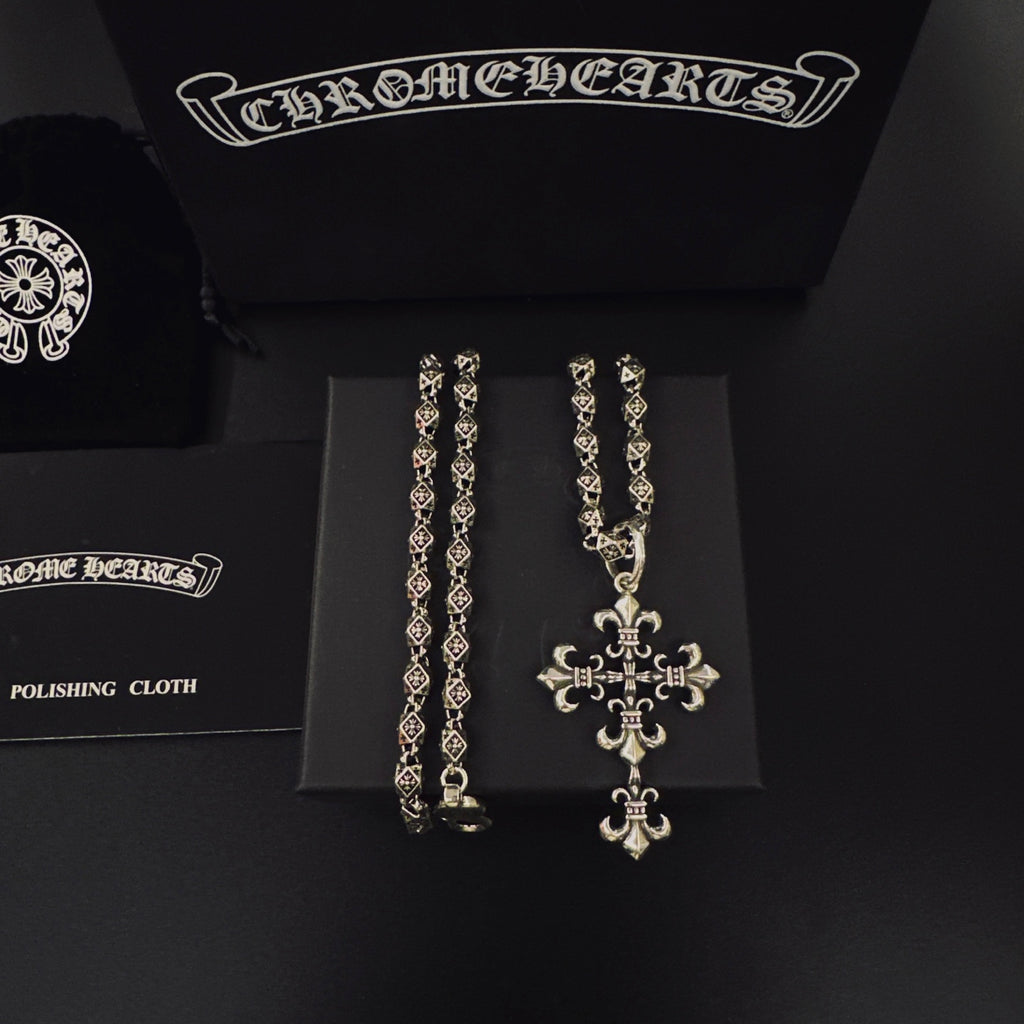 Chrome Hearts Tiered Cross Ornament Necklace - album image 1