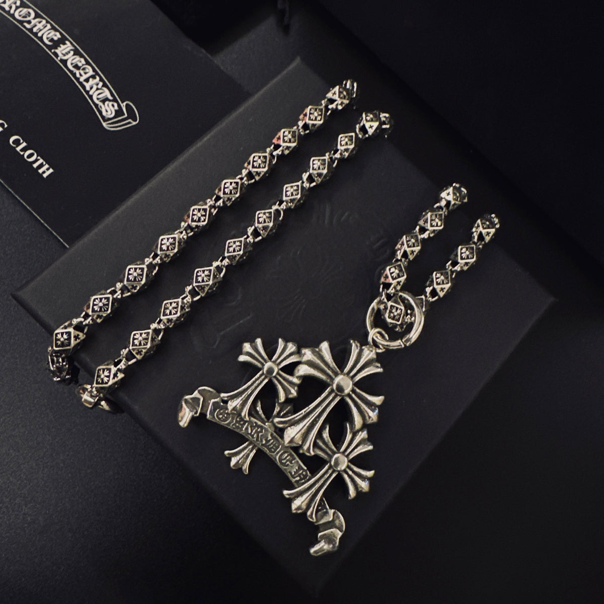 Chrome Hearts Triple Cross Cluster Necklace - album image 8