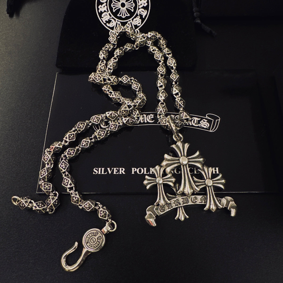Chrome Hearts Triple Cross Cluster Necklace - album image 3