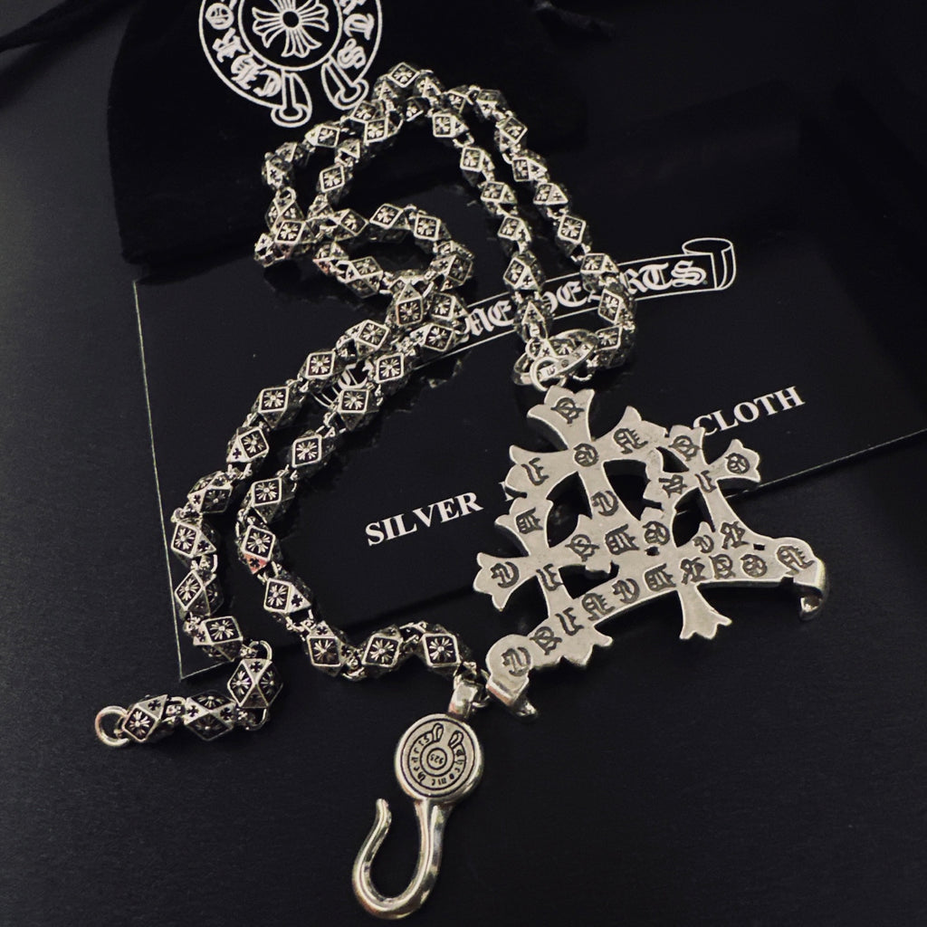 Chrome Hearts Triple Cross Cluster Necklace - album image 5