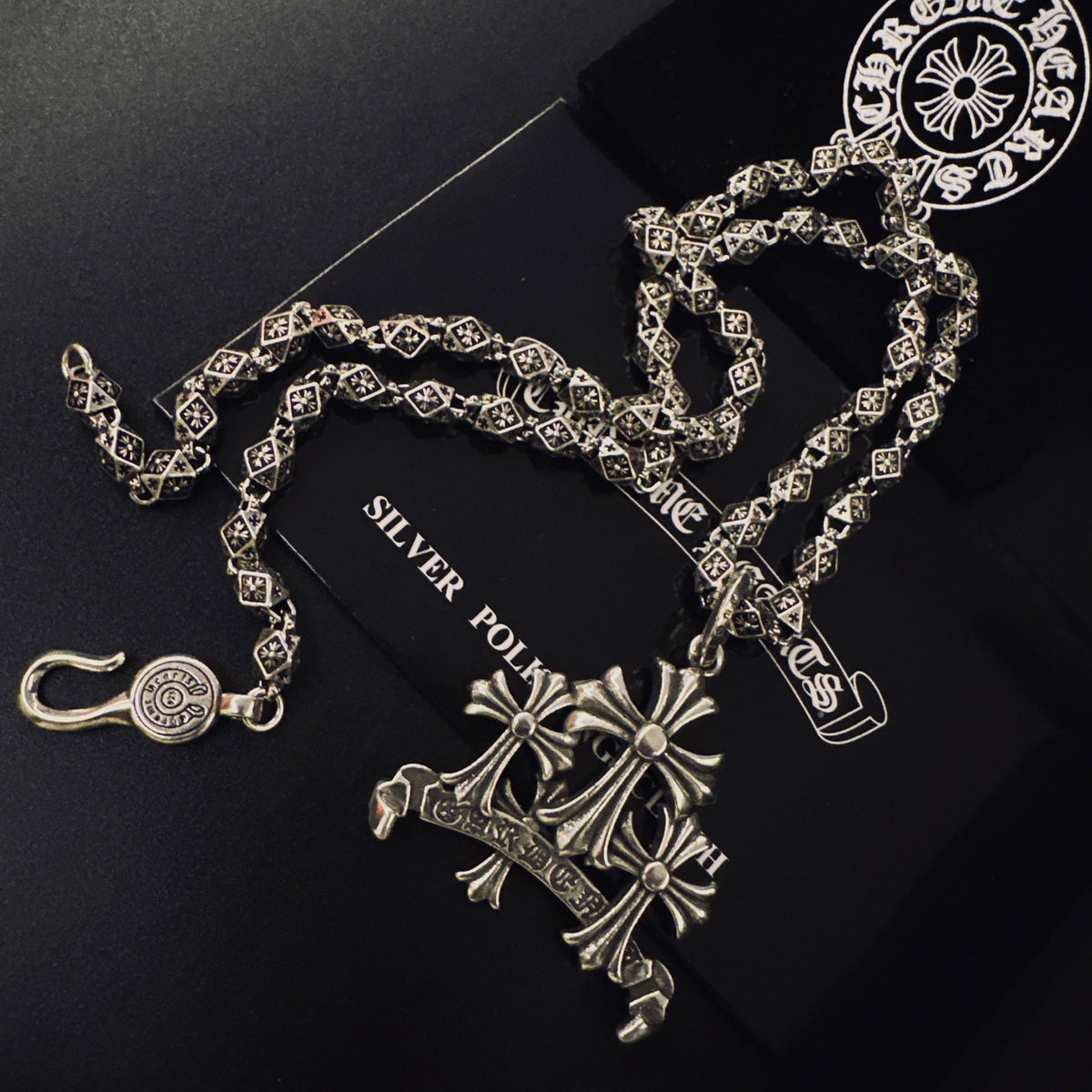 Chrome Hearts Triple Cross Cluster Necklace - album image 6