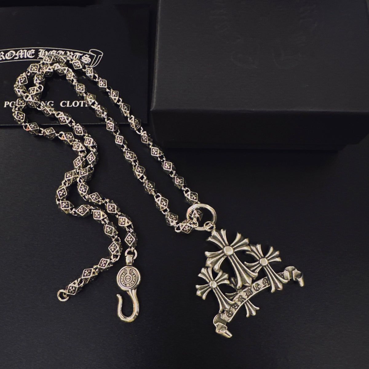 Chrome Hearts Triple Cross Cluster Necklace - album image 7