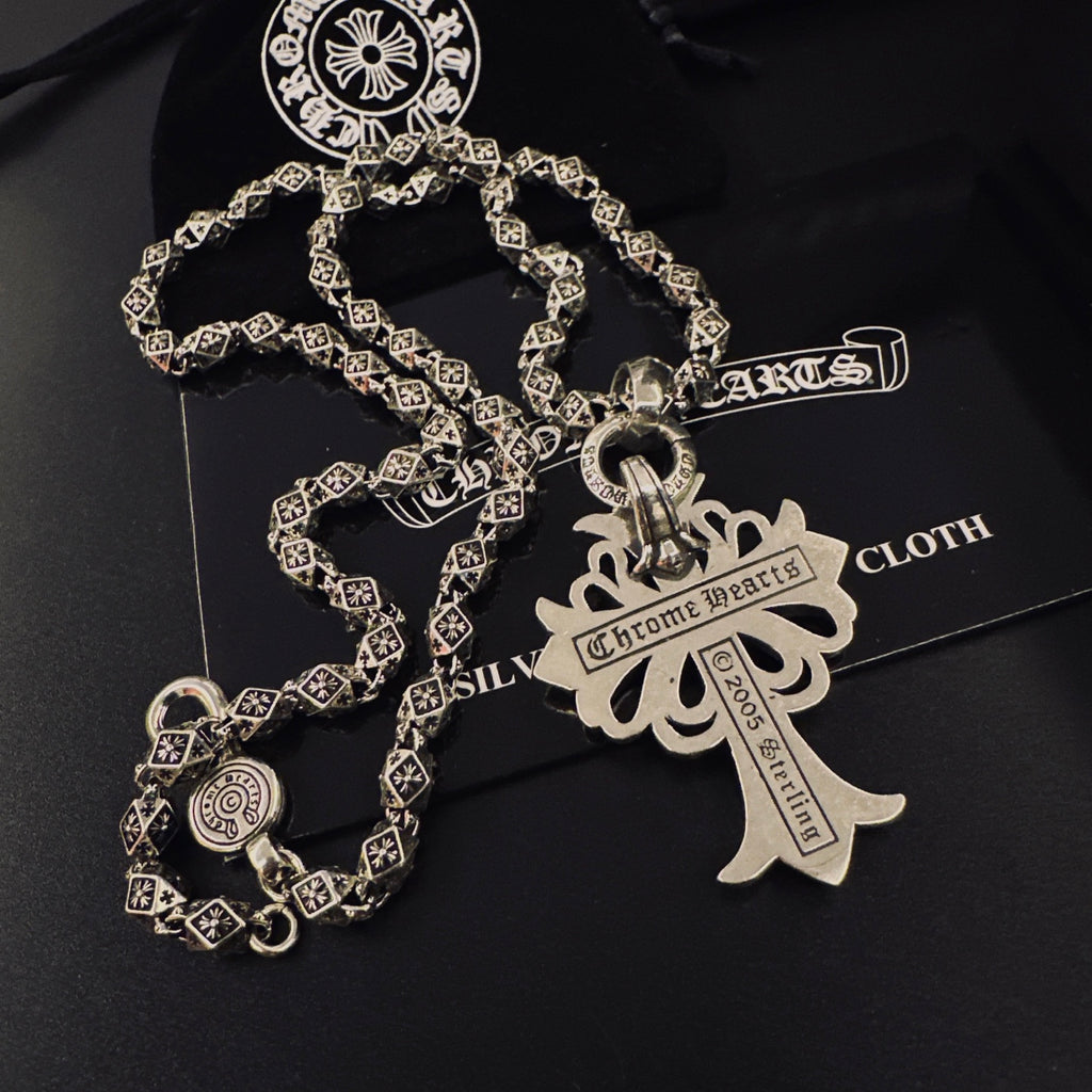 Chrome Hearts Wide Fleur Cross Necklace - album image 9