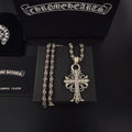 Chrome Hearts Wide Fleur Cross Necklace - album image 1
