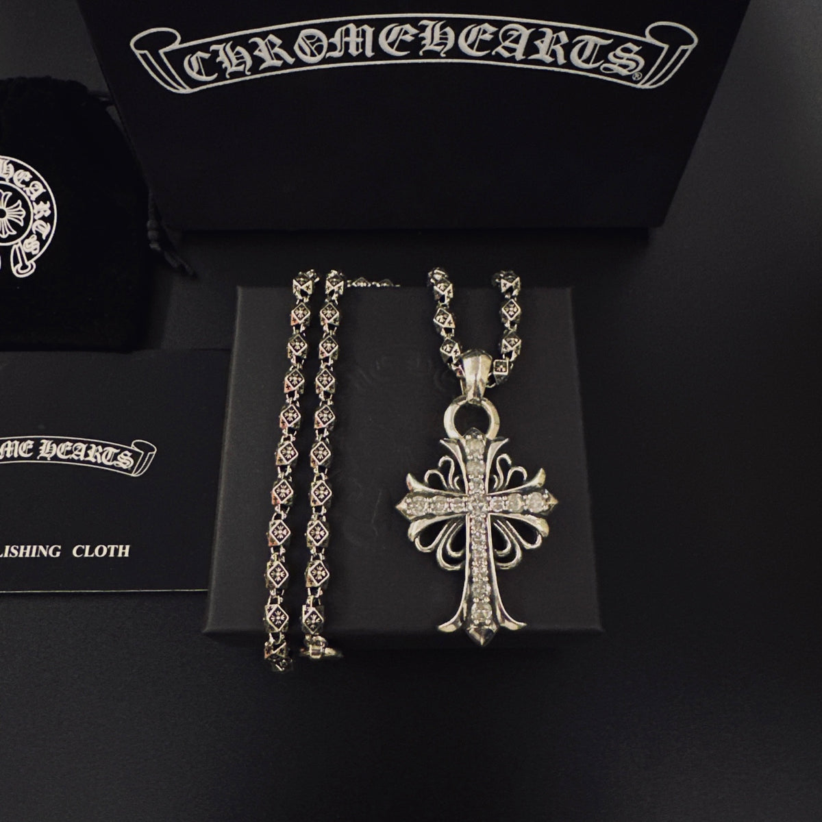 Chrome Hearts Wide Fleur Cross Necklace - album image 1