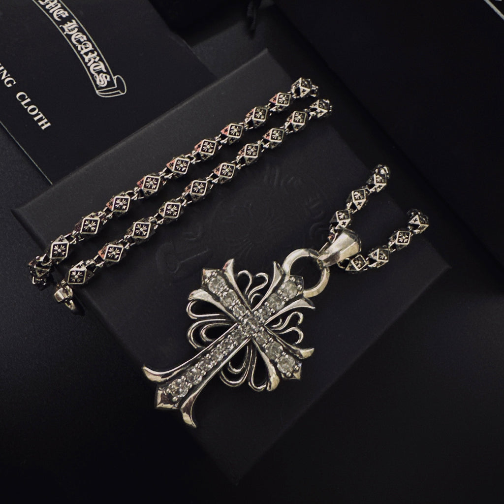 Chrome Hearts Wide Fleur Cross Necklace - album image 7