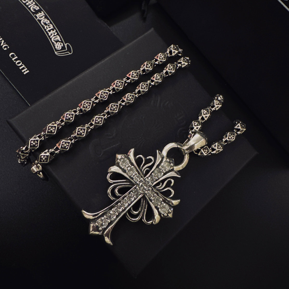 Chrome Hearts Wide Fleur Cross Necklace - album image 7