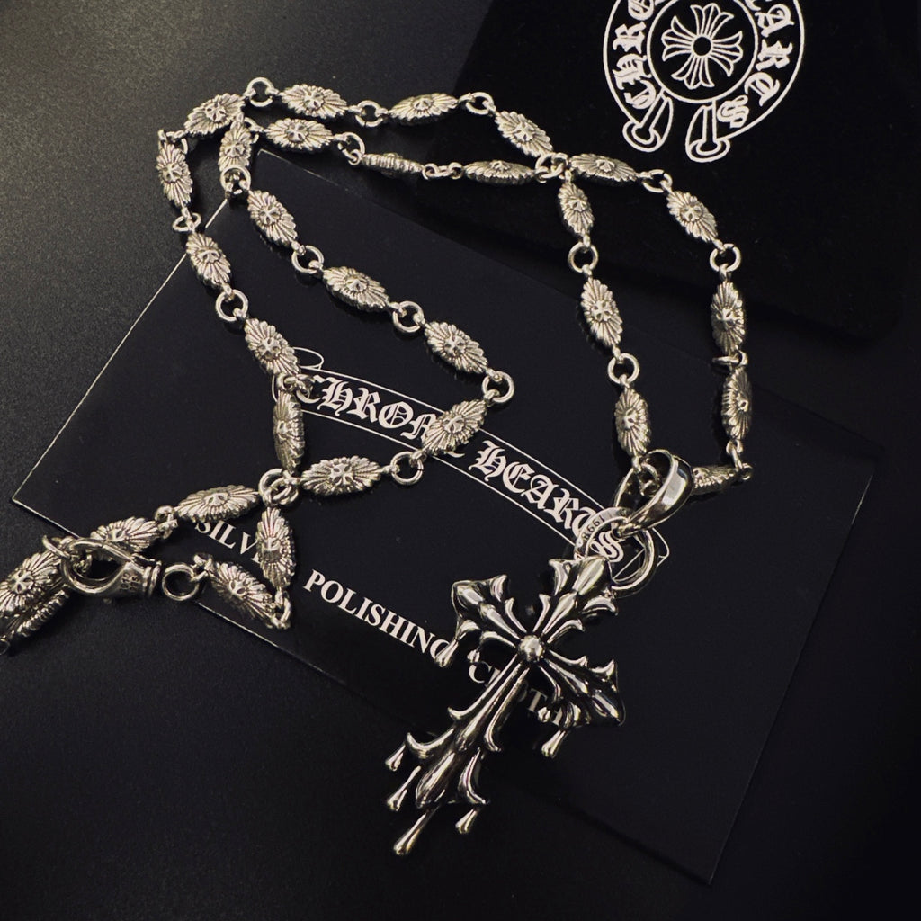 Chrome Hearts Double-Level Cross Pendant Necklace - album image 6