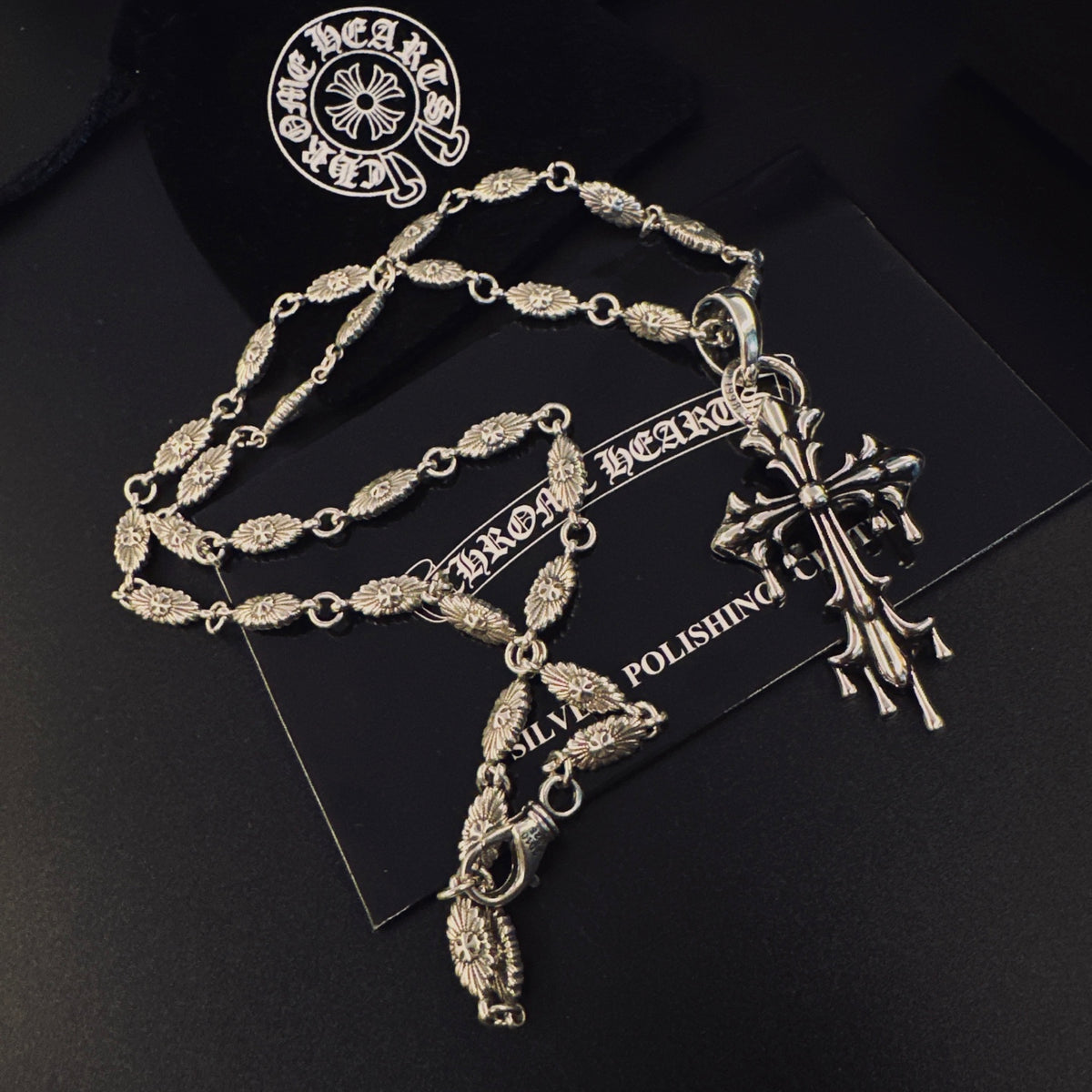 Chrome Hearts Double-Level Cross Pendant Necklace - album image 3