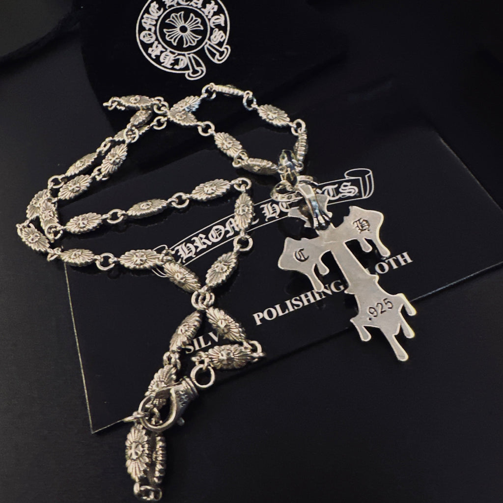 Chrome Hearts Double-Level Cross Pendant Necklace - album image 9