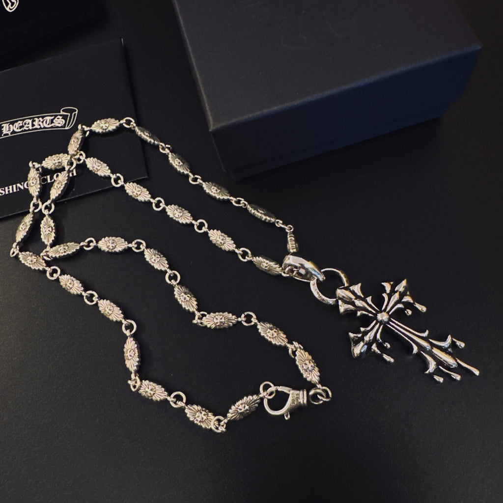 Chrome Hearts Double-Level Cross Pendant Necklace - album image 5