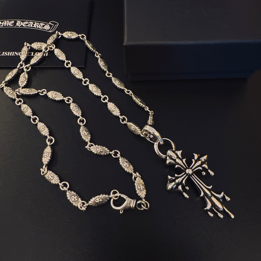 Chrome Hearts Double-Level Cross Pendant Necklace - album image 4