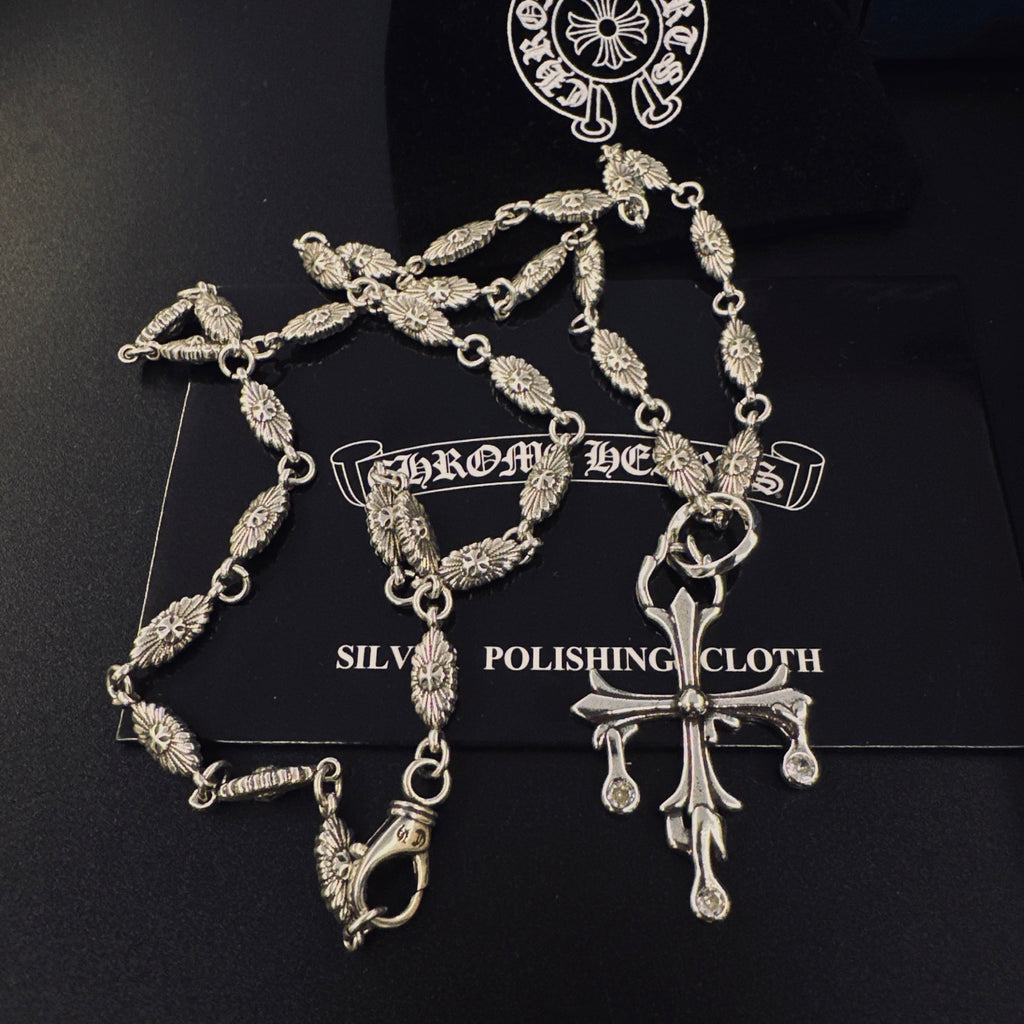 Chrome Hearts Long Flared Cross Necklace - album image 3