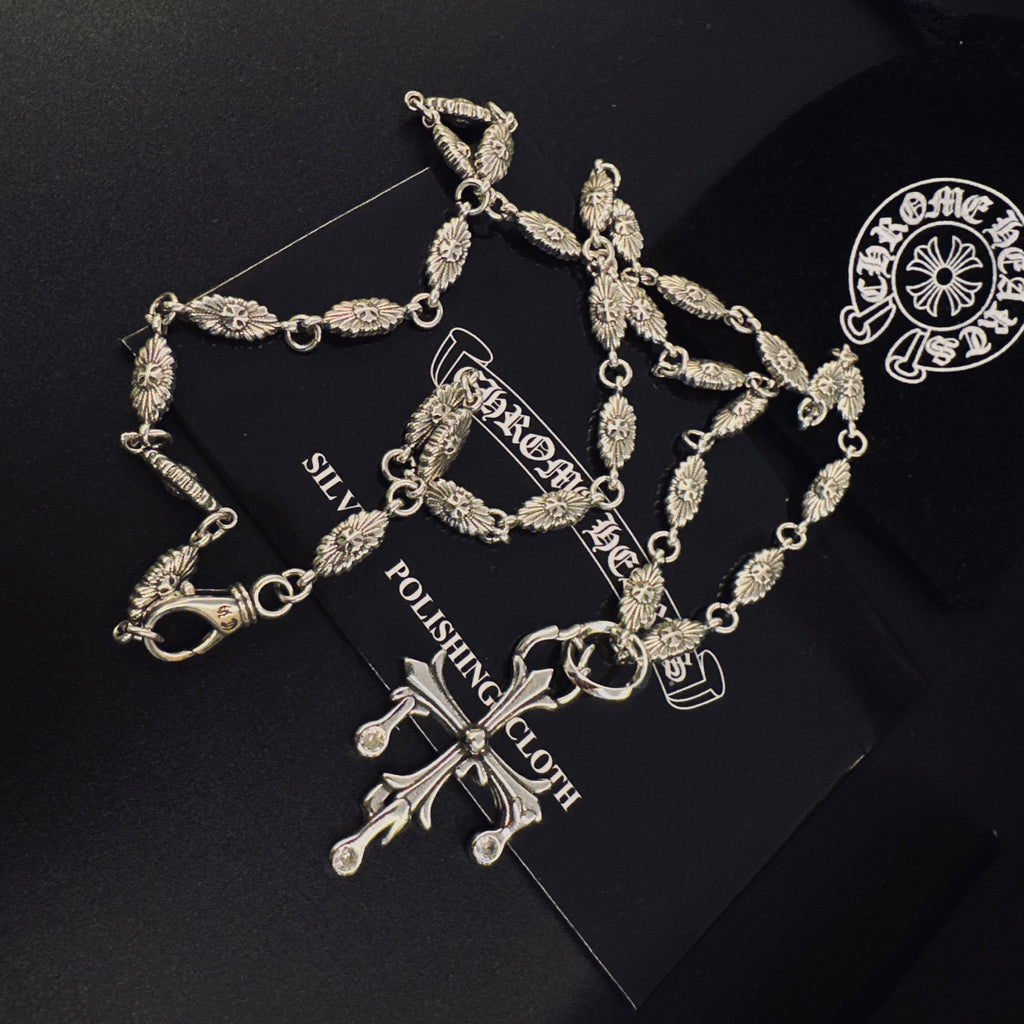 Chrome Hearts Long Flared Cross Necklace - album image 4