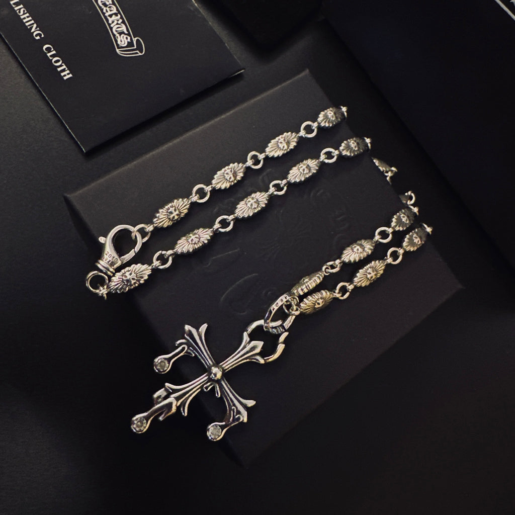 Chrome Hearts Long Flared Cross Necklace - album image 7