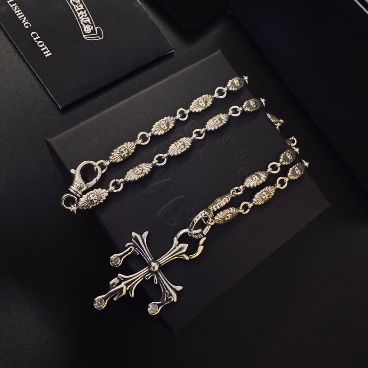 Chrome Hearts Long Flared Cross Necklace - album image 7