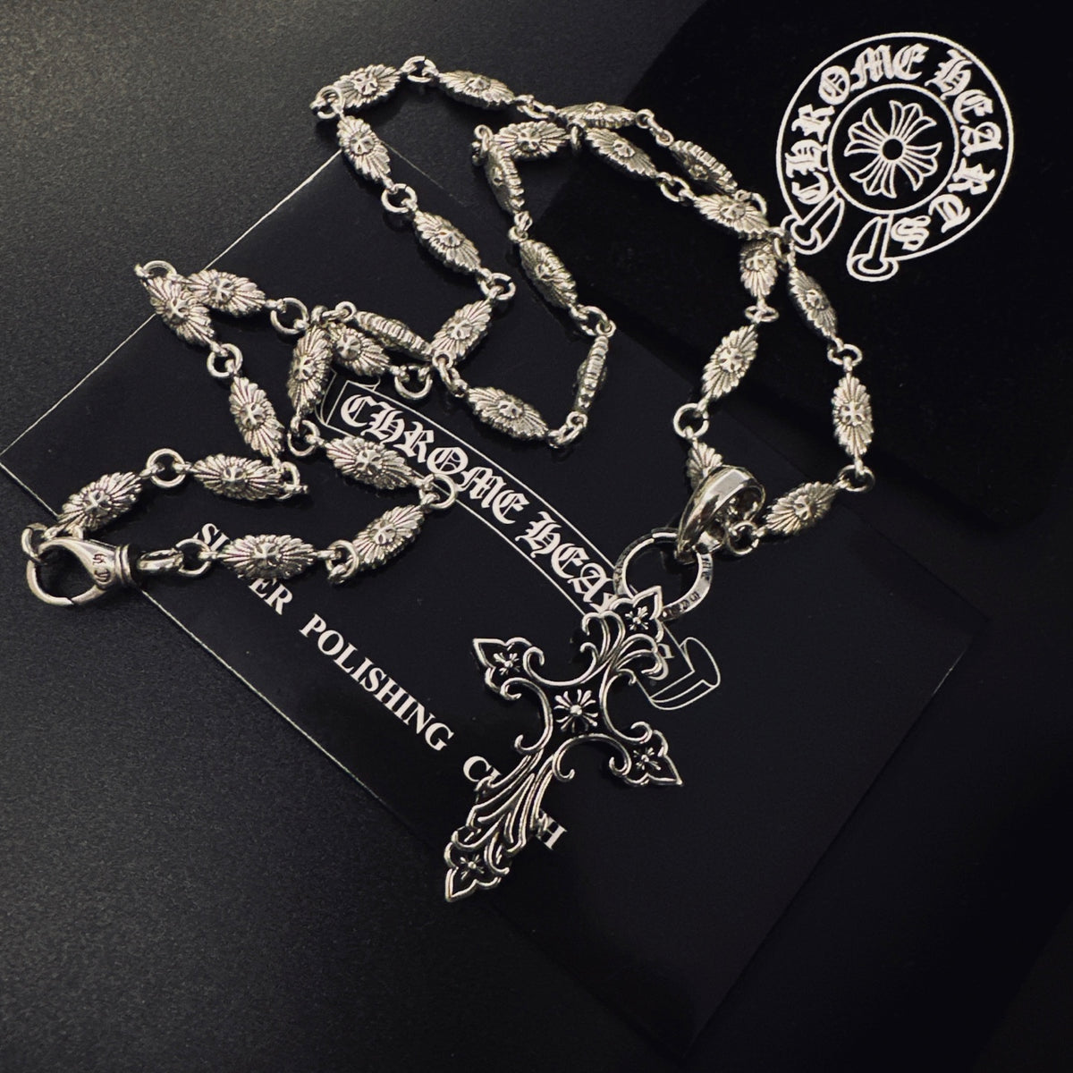 Chrome Hearts Dark Relief Cross Necklace - album image 4
