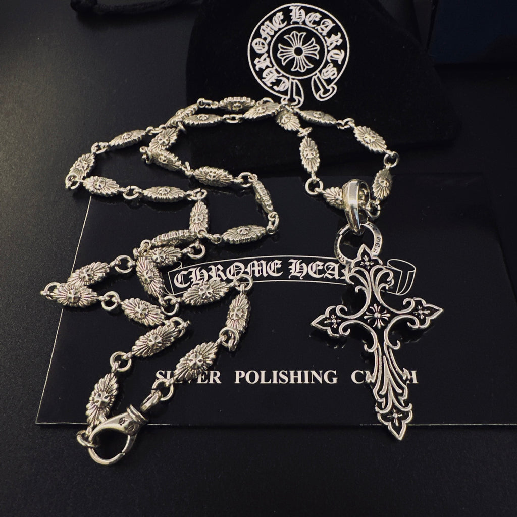 Chrome Hearts Dark Relief Cross Necklace - album image 2