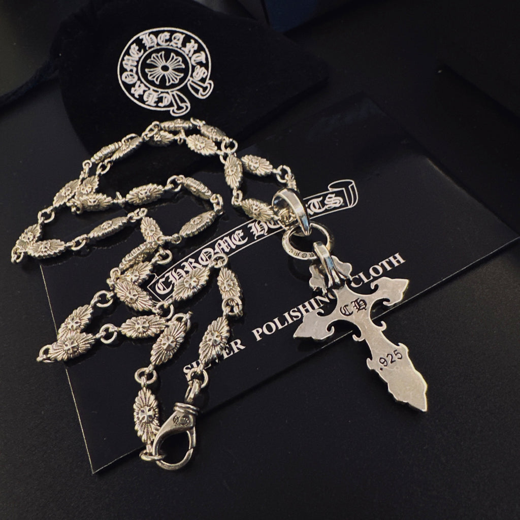 Chrome Hearts Dark Relief Cross Necklace - album image 6