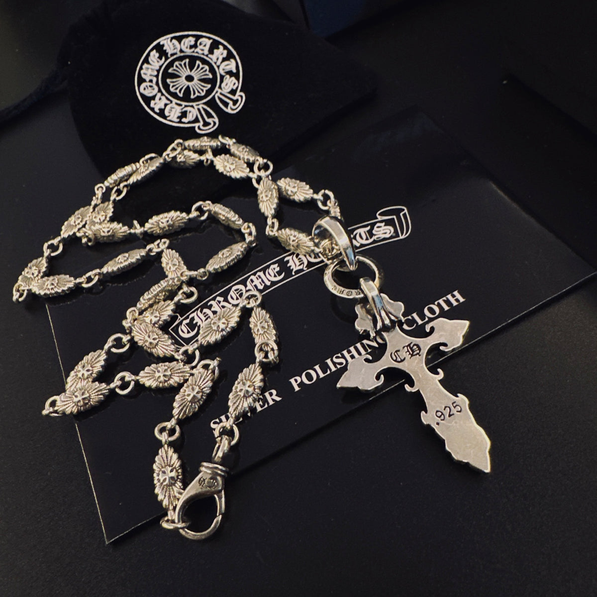 Chrome Hearts Dark Relief Cross Necklace - album image 6