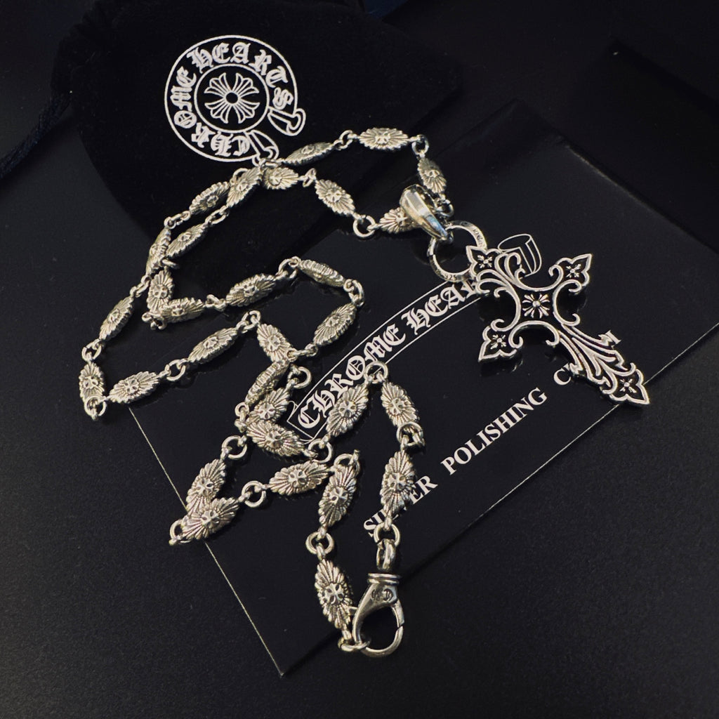 Chrome Hearts Dark Relief Cross Necklace - album image 8