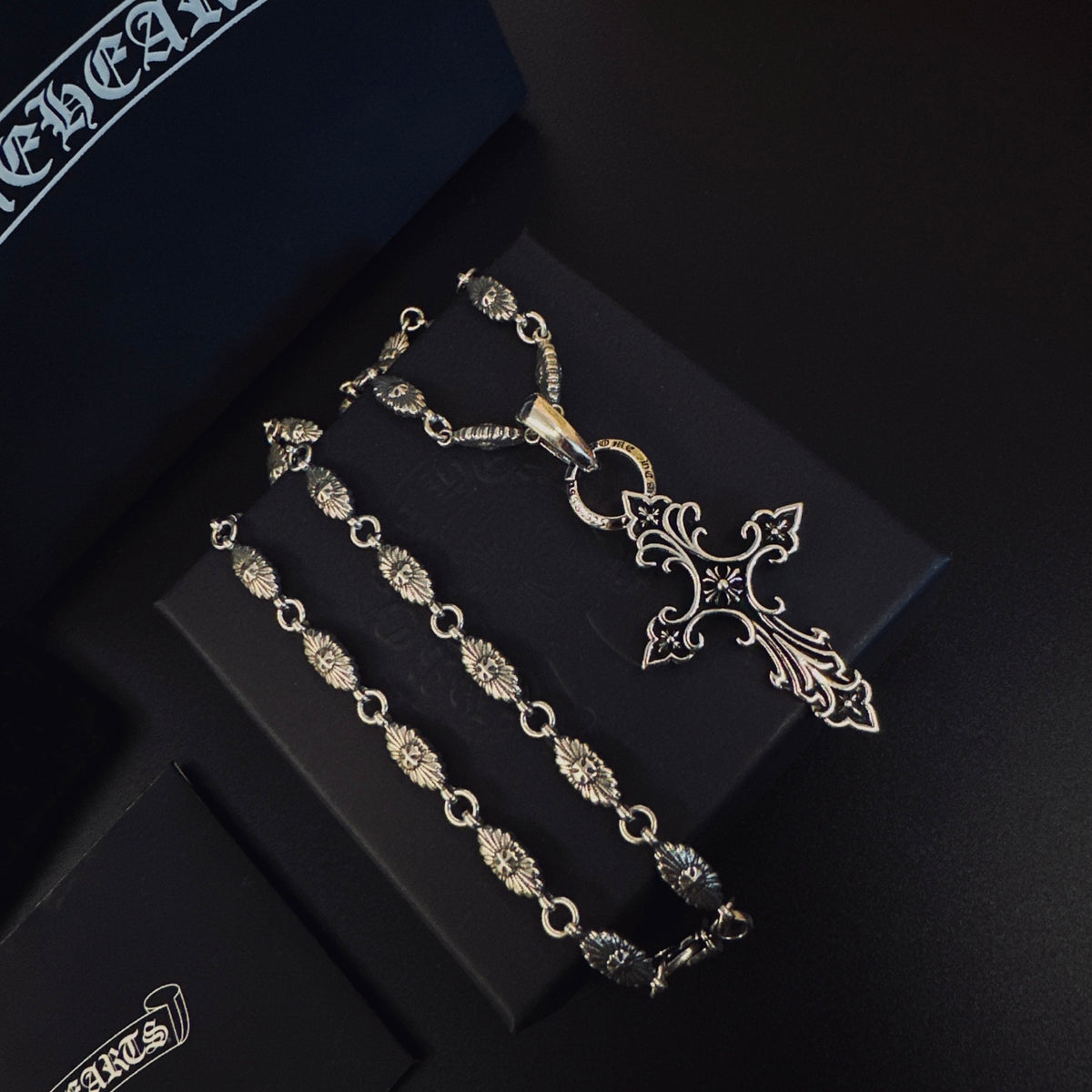 Chrome Hearts Dark Relief Cross Necklace - album image 1