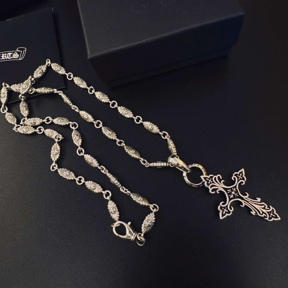 Chrome Hearts Dark Relief Cross Necklace - album image 3