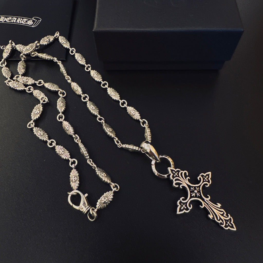Chrome Hearts Dark Relief Cross Necklace - album image 5