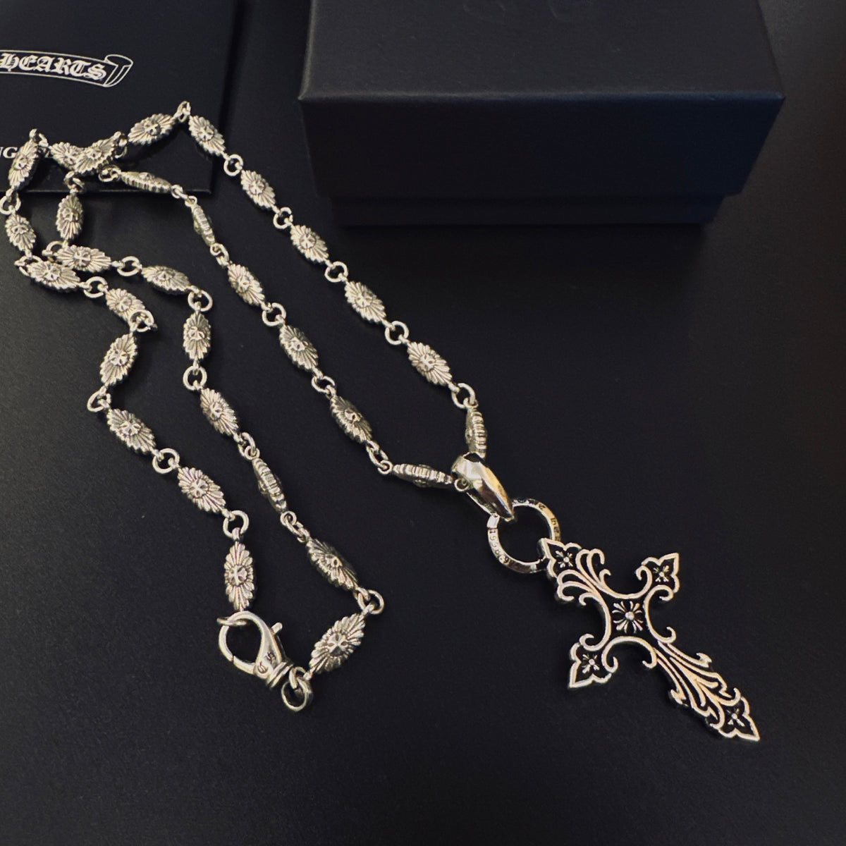 Chrome Hearts Dark Relief Cross Necklace - album image 5