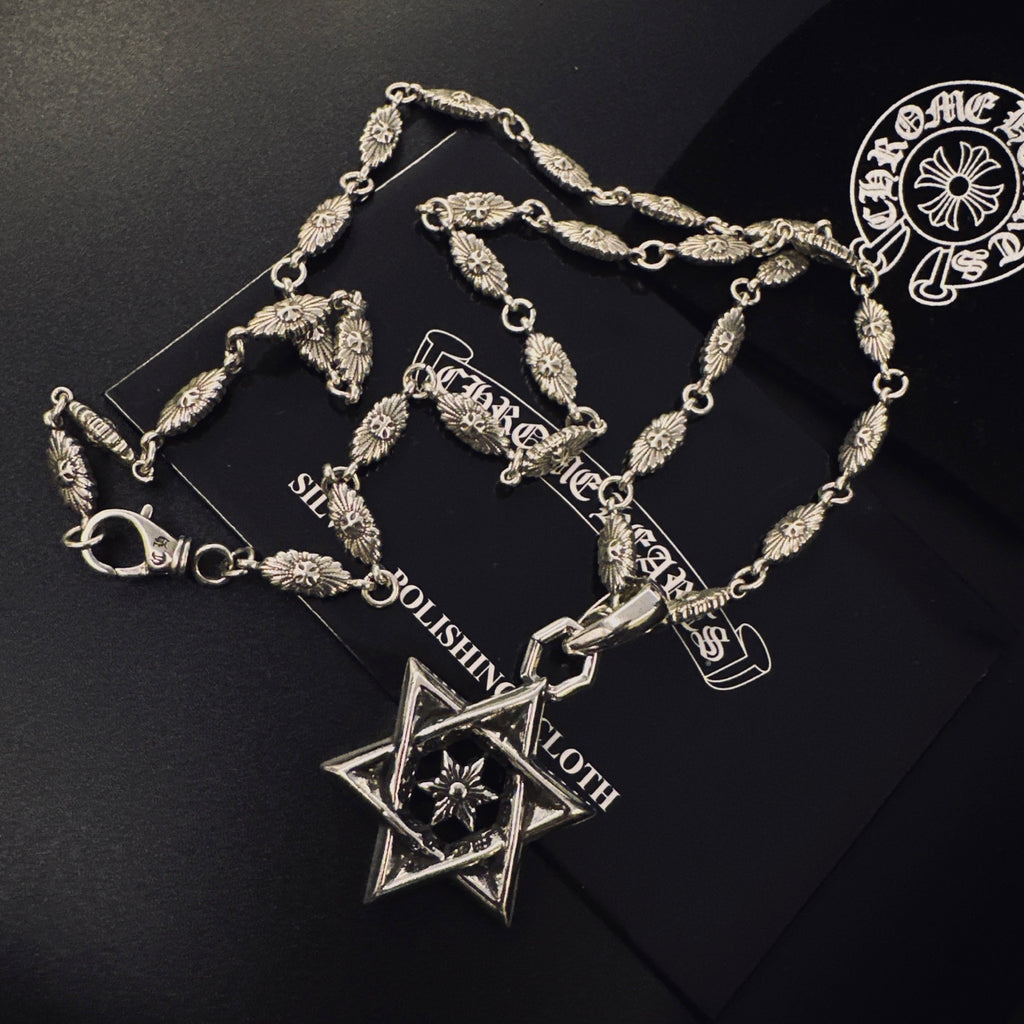 Chrome Hearts Layered Six-Point Star Pendant Necklace - album image 4