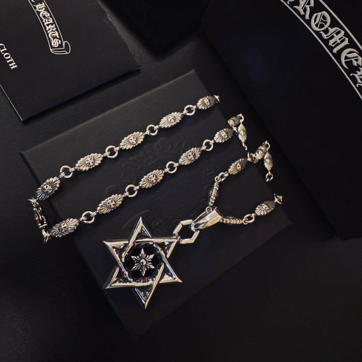 Chrome Hearts Layered Six-Point Star Pendant Necklace - album image 6