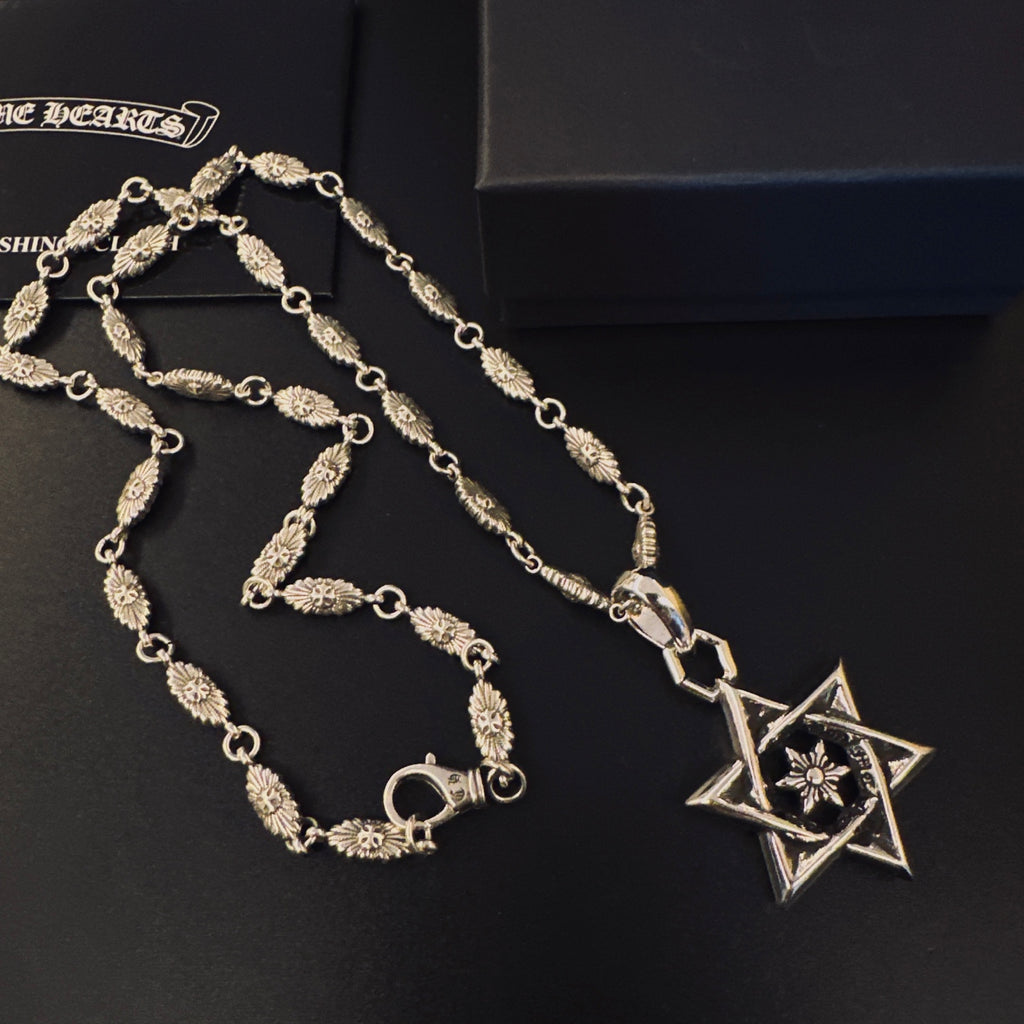 Chrome Hearts Layered Six-Point Star Pendant Necklace - album image 5