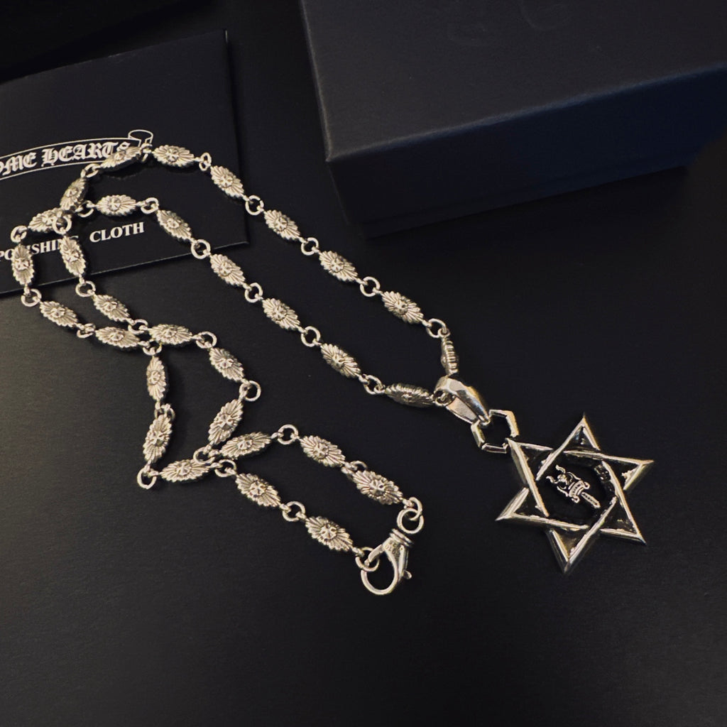 Chrome Hearts Large Open Six-Point Star Necklace - album image 3