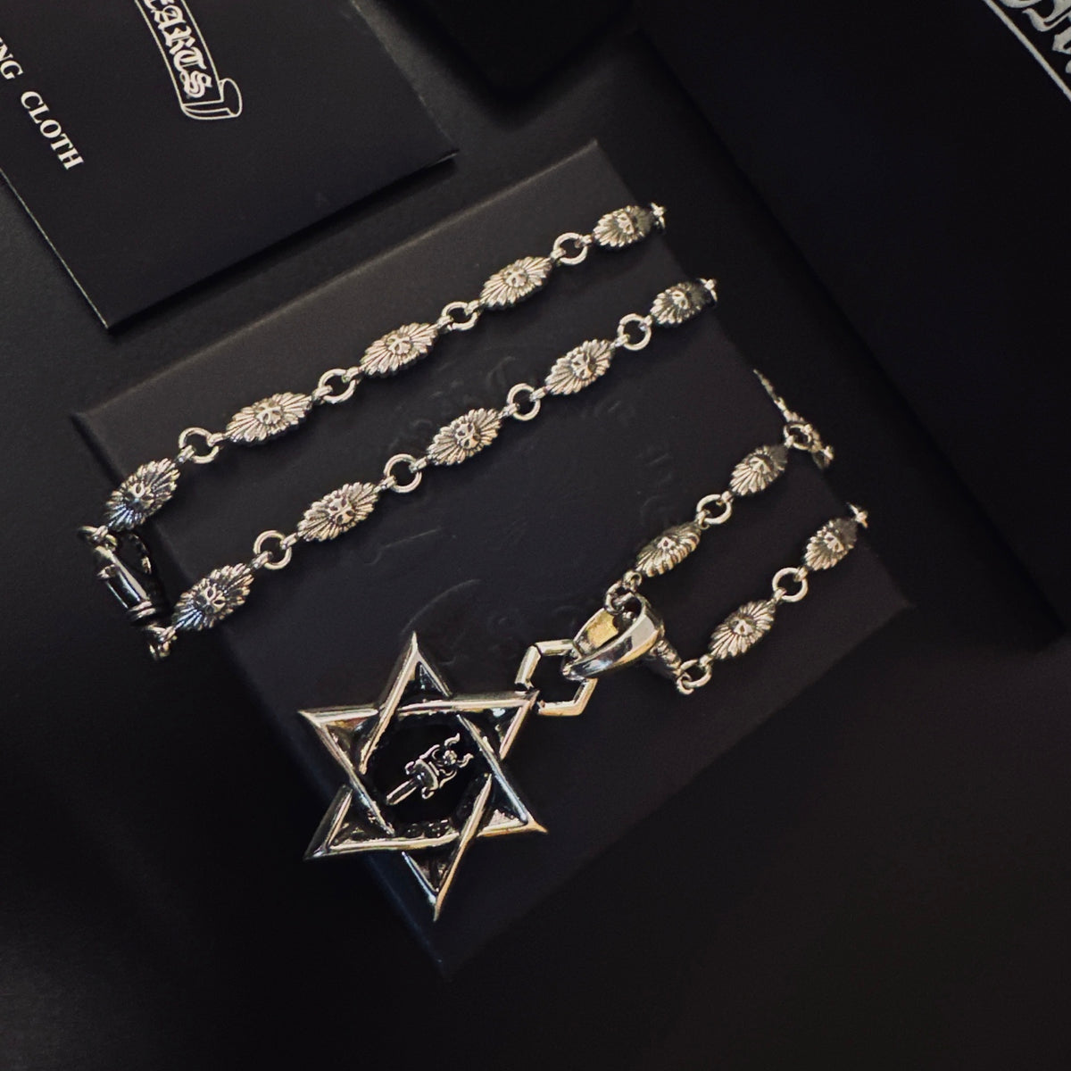 Chrome Hearts Large Open Six-Point Star Necklace - album image 6
