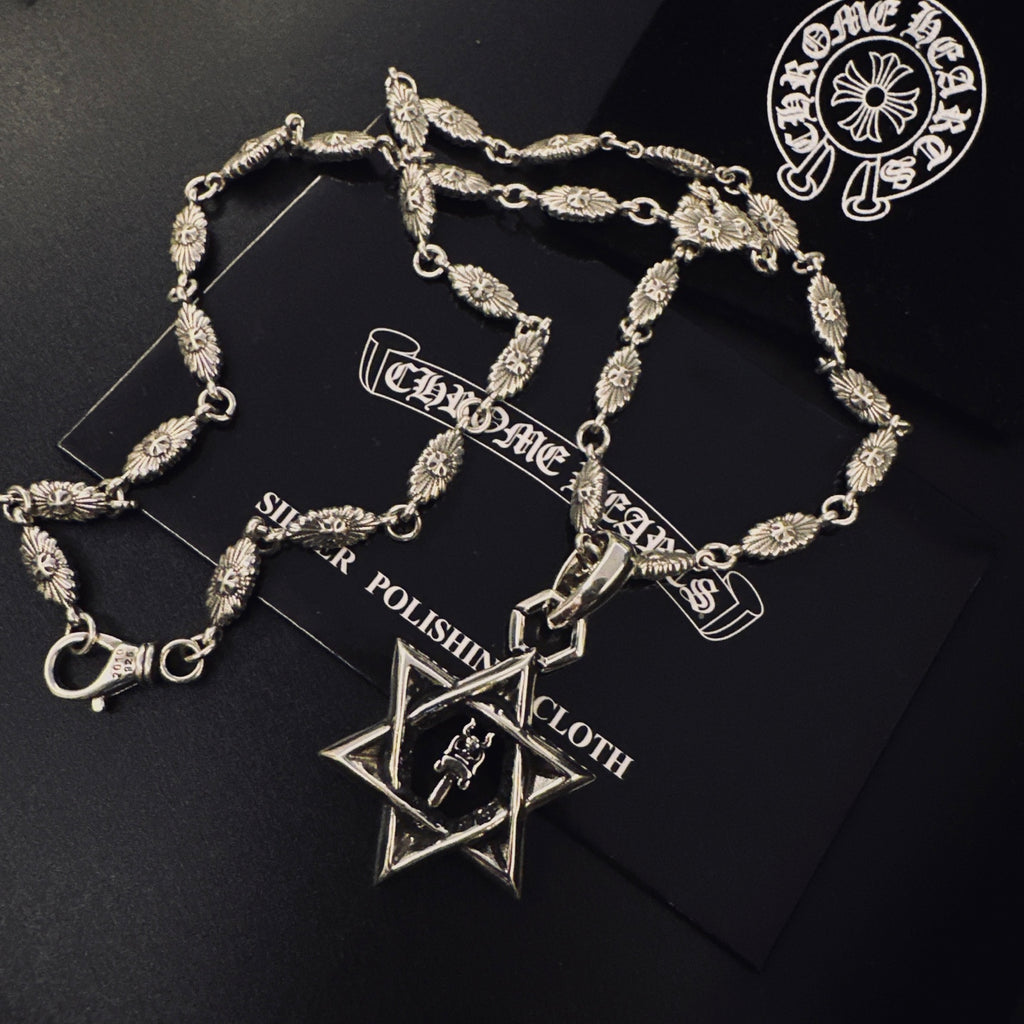 Chrome Hearts Large Open Six-Point Star Necklace - album image 4
