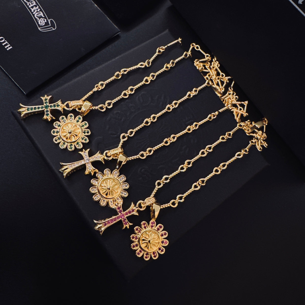 Chrome Hearts Gold-Tone Round Motif Necklace - album image 7