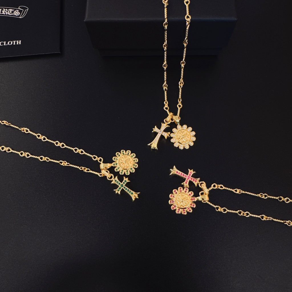 Chrome Hearts Gold-Tone Round Motif Necklace - album image 5