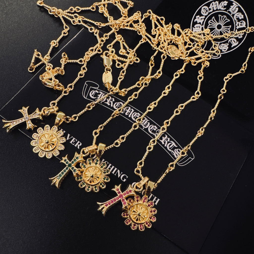 Chrome Hearts Gold-Tone Round Motif Necklace - album image 3