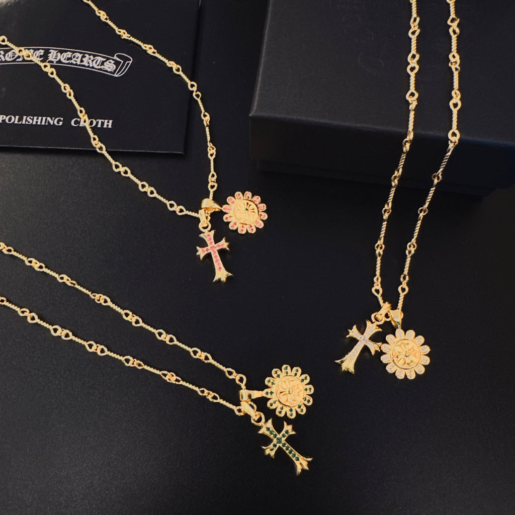 Chrome Hearts Gold-Tone Round Motif Necklace - album image 9