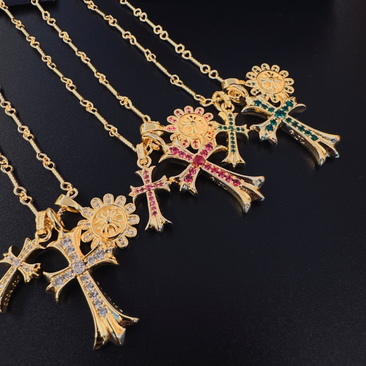 Chrome Hearts Gold-Tone Mixed Pendant Necklace - album image 4