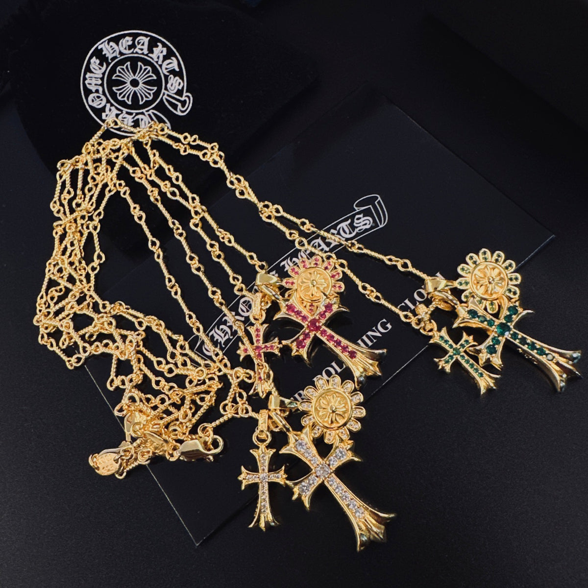 Chrome Hearts Gold-Tone Mixed Pendant Necklace - album image 5