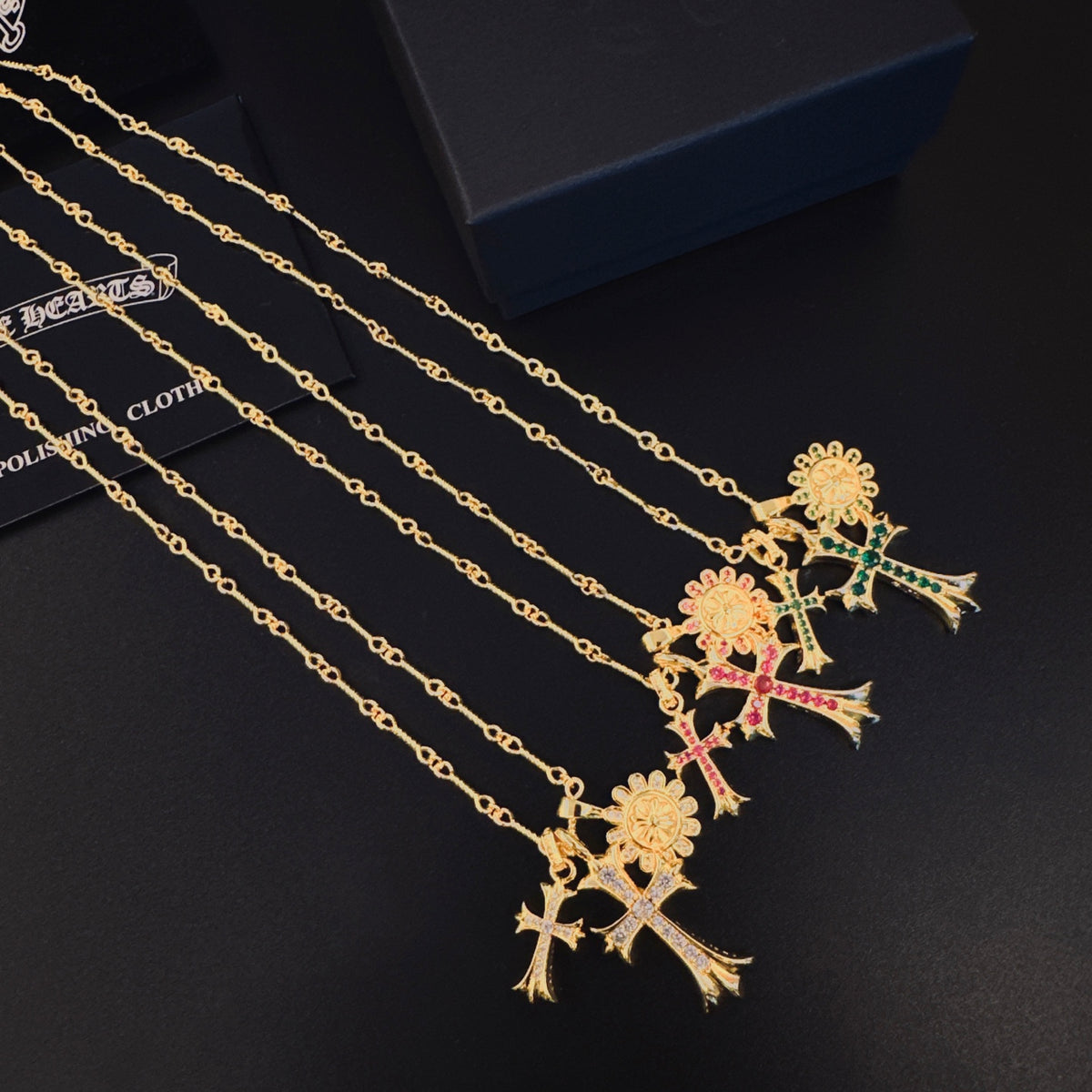 Chrome Hearts Gold-Tone Mixed Pendant Necklace - album image 3