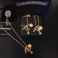 Chrome Hearts Gold-Tone Mixed Pendant Necklace - album image 1