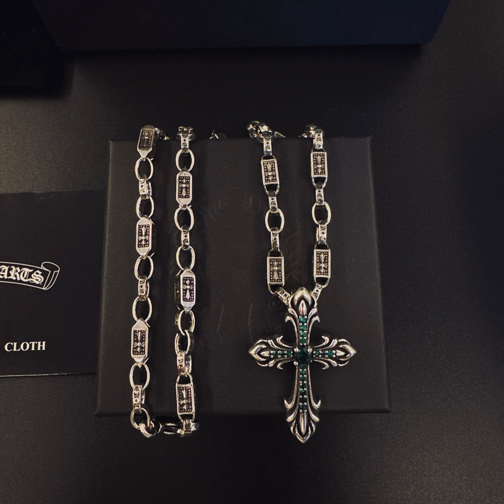 Chrome Hearts Ornate Floral Cross Necklace - album image 1