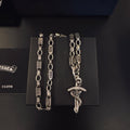 Chrome Hearts Silver-Tone Carved Dagger Necklace - album image 1