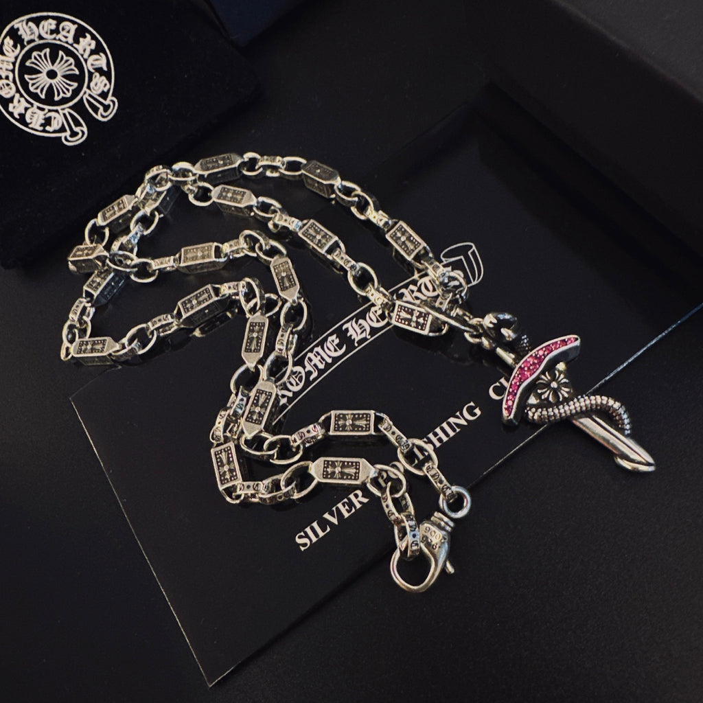 Chrome Hearts Red Accent Dagger Necklace - album image 3