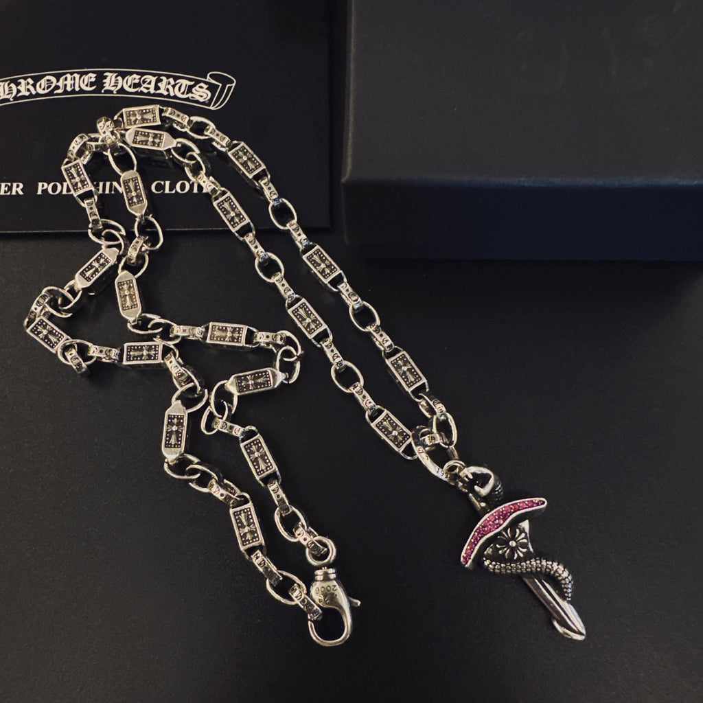 Chrome Hearts Red Accent Dagger Necklace - album image 6