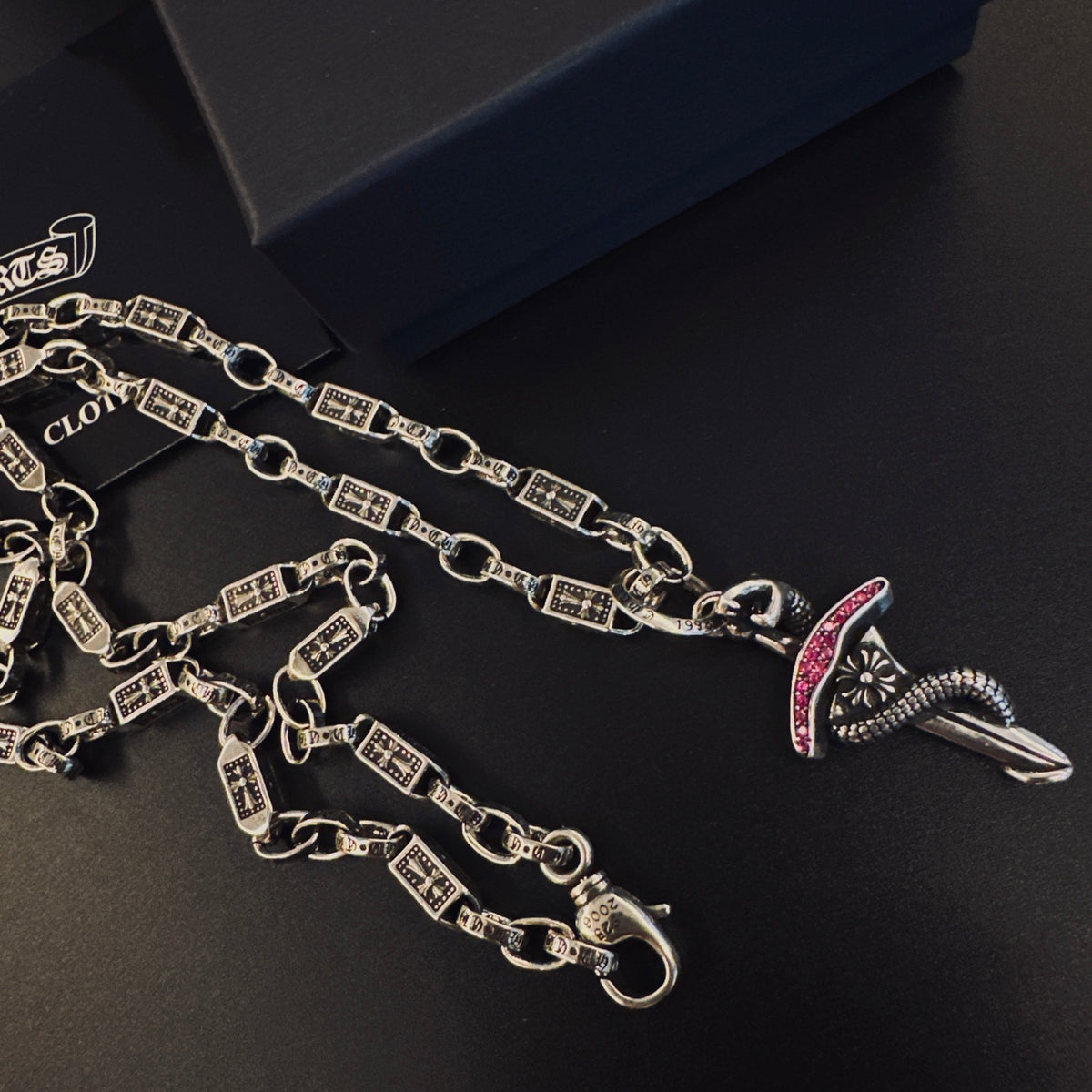Chrome Hearts Red Accent Dagger Necklace - album image 4
