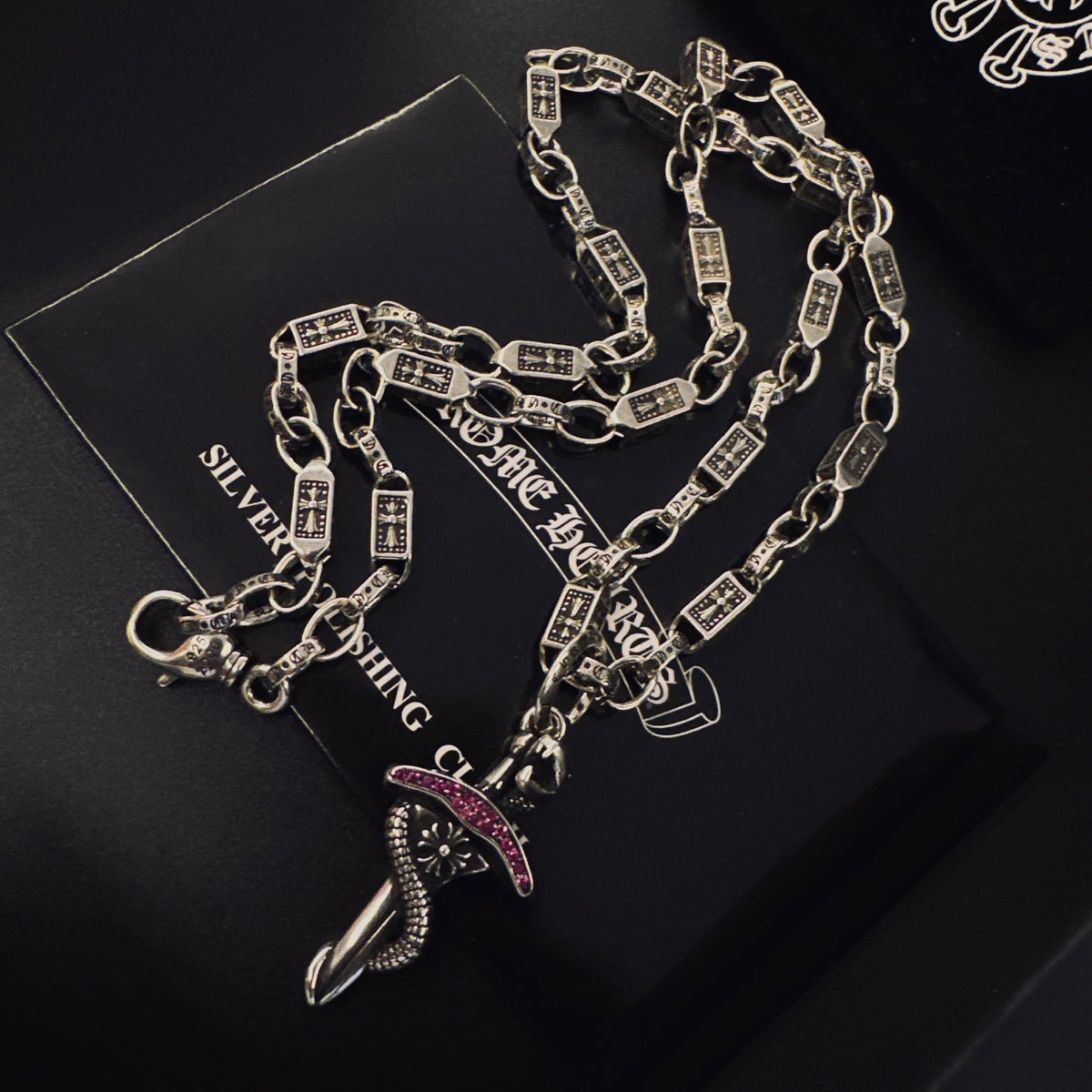 Chrome Hearts Red Accent Dagger Necklace - album image 5