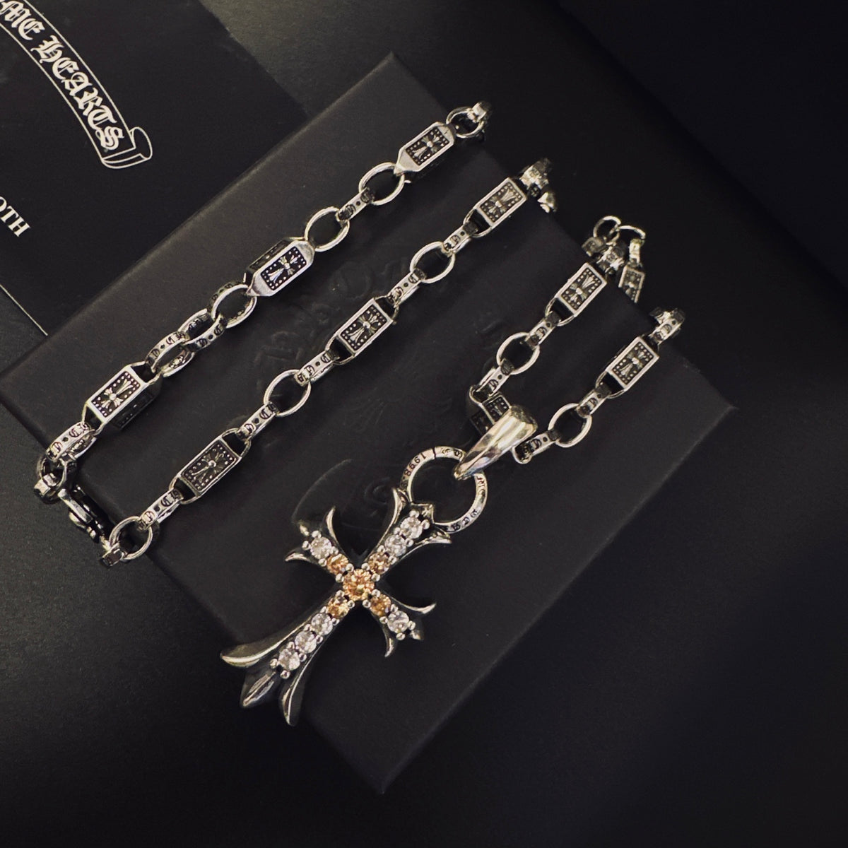 Chrome Hearts Silver-Tone Flared Cross Chain Necklace - album image 2